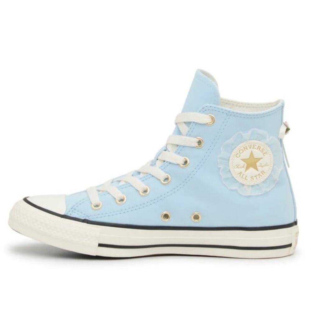 Girls Converse Chuck Taylor YOUTH 6 Blue Fancy Floral High-Top Sneaker Shoes NEW